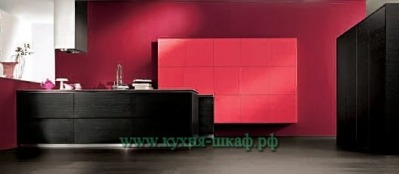 Кухня Black-Red по индивидуальному проекту на заказ и стоимости производства. - вид 1 миниатюра