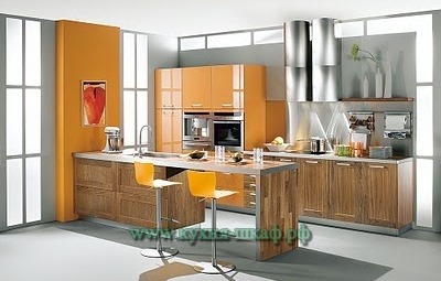 Кухня Orange по индивидуальному проекту на заказ и стоимости производства. - вид 1 миниатюра
