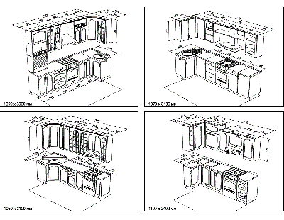 Кухня угловая - чертежи №1 по индивидуальному проекту на заказ и стоимости производства. - вид 5 миниатюра