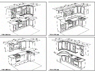 Кухня угловая - чертежи №1 по индивидуальному проекту на заказ и стоимости производства. - вид 7 миниатюра