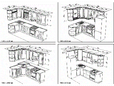 Кухня угловая - чертежи №2 по индивидуальному проекту на заказ и стоимости производства. - вид 9 миниатюра