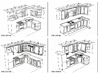 Кухня угловая - чертежи №3 по индивидуальному проекту на заказ и стоимости производства. - вид 3 миниатюра