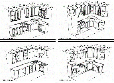 Кухня угловая - чертежи №3 по индивидуальному проекту на заказ и стоимости производства. - вид 5 миниатюра