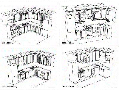 Кухня угловая - чертежи №3 по индивидуальному проекту на заказ и стоимости производства. - вид 9 миниатюра